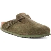 Birkenstock Zoccoli Boston Suede Leather Narrow
