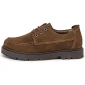 Birkenstock per uomo. 1031885 Scarpe in Pelle Highwood Moc (Vestibilità Regolare) marrone (41), Basso, Camoscio, Stringhe, Casual