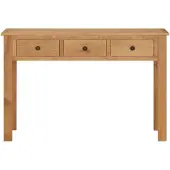 Syfax Tavolo da Trucco 110x40x75 cm in Legno Massello di Rovere