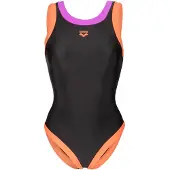 Arena Women's Bold Lines Swimsuit Costume intero Donna (38, nero)