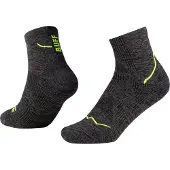 Buff Dryflx Quarter Sock Calze da running (42-44, nero/grigio)