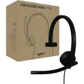 Logitech Cuffie Monaurali H570e Wired Usb-c On-ear Certified Microsoft Devices