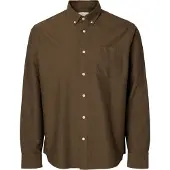 Selected Camicia A Maniche Lunghe Uomini Marrone M