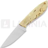 Brisa Coltello Bobtail 80, curly birch, flat, leather