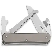 FOX Vulpis 4-Tools VP130-S4TI, M390, Titanium Sandblasted, coltellino svizzero