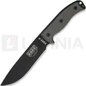 ESEE Model 6 black blade, manico grigio 6P con fodero marrone + gancio per cintura