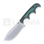 CRKT Minimalist Nessmuk 2376 Stonewashed D2, Green Black Micarta, coltello da collo, Alan Folts design