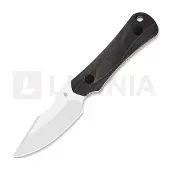 Kizer Cutlery Bone 1122A4 Stonewashed AEB-L , Stabilized Wood, coltello fisso, Maverick Customs design