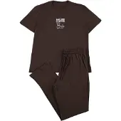 Trendyol Pigiama lungo marrone / bianco