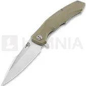 Bestech Coltello pieghevole Warwolf - Stonewash + Satin - G10, beige