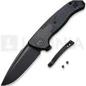 We Knife Coltello pieghevole Press Check, drop point, nero