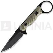 Toor Coltello Jank Shank S, Ranger Green G-10, Black Gun-Kote