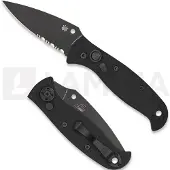 Spyderco Coltello pieghevole Autonomy 2, nero, dentatura lama