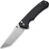 CIVIVI Button Lock Brazen, Black G-10, Stonewash