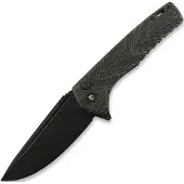 Tekto Knives Coltello pieghevole F3 Charlie Button Lock G10 Damascus