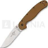 Ontario Coltello pieghevole RAT-1, marrone/satin