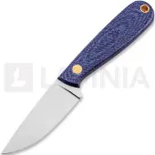 Brisa Coltello da collo Necker 70, Flat, blue jeans micarta, leather
