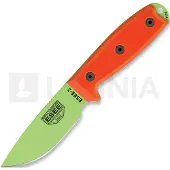 ESEE Model 3, venom green, orange G10, black plastic sheath