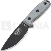 ESEE Model 3, black/black, brown plastic sheath, nylon sheath
