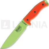 ESEE Model 6, venom green, orange G10, black plastic sheath