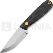 Brisa Coltello da collo Necker 70 Scandi, black micarta, leather