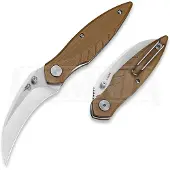 Bestech Coltello pieghevole Mantidae - Satin + Stonewash - G10, marrone