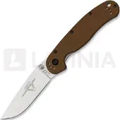 Ontario Coltello pieghevole RAT-2, satin, marrone