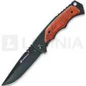 Smith & Wesson Coltello pieghevole Framelock, brown wood