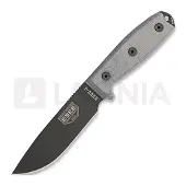 ESEE Model 4, black/black, black plastic sheath, nylon sheath