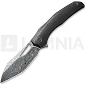 We Knife Ignio Damasteel, Black Titanium, Timascus Clip