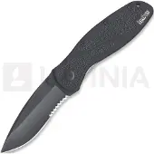 Kershaw Coltello pieghevole Blur Linerlock A/O Black, dentatura lama