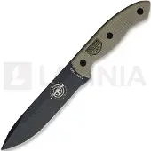 ESEE CM6 Combat Tactical, green canvas micarta