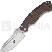 V Nives Coltello pieghevole Olympian Linerlock Dark Earth G10