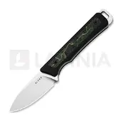 Kizer Cutlery Coltello Whiskey Jack AEB-L, Black/Green Damascus G-10, Satin