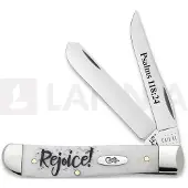 Case Cutlery Pocket knife Smooth Natural Bone Mini Trapper Rejoice