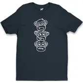 Audacious Concept T-shirt Three Wise Monkeys S, blu