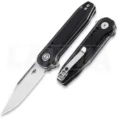 Bestech Coltello pieghevole Syntax - Satin + Stonewash - G10, nero