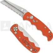 Spyderco Coltello pieghevole Autonomy with Safety, arancione, dentatura lama