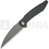 We Knife Fluxor, Tiger Stripe Flamed Titanium, Stonewash