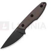 Kizer Cutlery Coltello Splinter AEB-L, Brown G-10, Black Stonewash