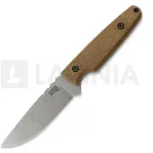 Za Pas Coltello Handie, Brown Micarta, Stonewash