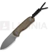 Kizer Cutlery Drop Bear Fixed 14C28N, Brown Burlap Micarta