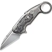 We Knife Yardbird, Polished BB Ti/Aluminum Foil CF, Satin