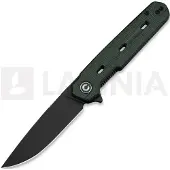 CIVIVI Navo, Green Canvas Micarta, Black Stonewash