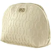 GUESS Borsa Cosmetica Da Donna ovale bianco — Borsa cosmetica