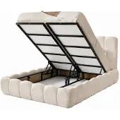 Xl Moebel Gmbh Letto matrimoniale, comodino, armadio, toeletta, cassettiera, beige, nuovo