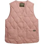 Superdry per donna. W5011947A Gilet trapuntato Lite Liner rosa (XL), Casual, Poliestere