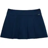 Superdry per donna. W7210419A Pantaloni culotte plissettati blu navy (M), Casual, Poliestere