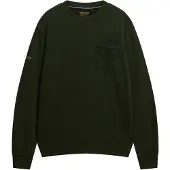 Superdry per uomo. M2014294A Felpa verde comoda e comoda (L), Casual, Cotone