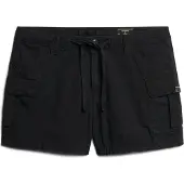 Superdry per donna. W7110424A Pantaloncini cargo neri (S), Nero, Casual, Cotone